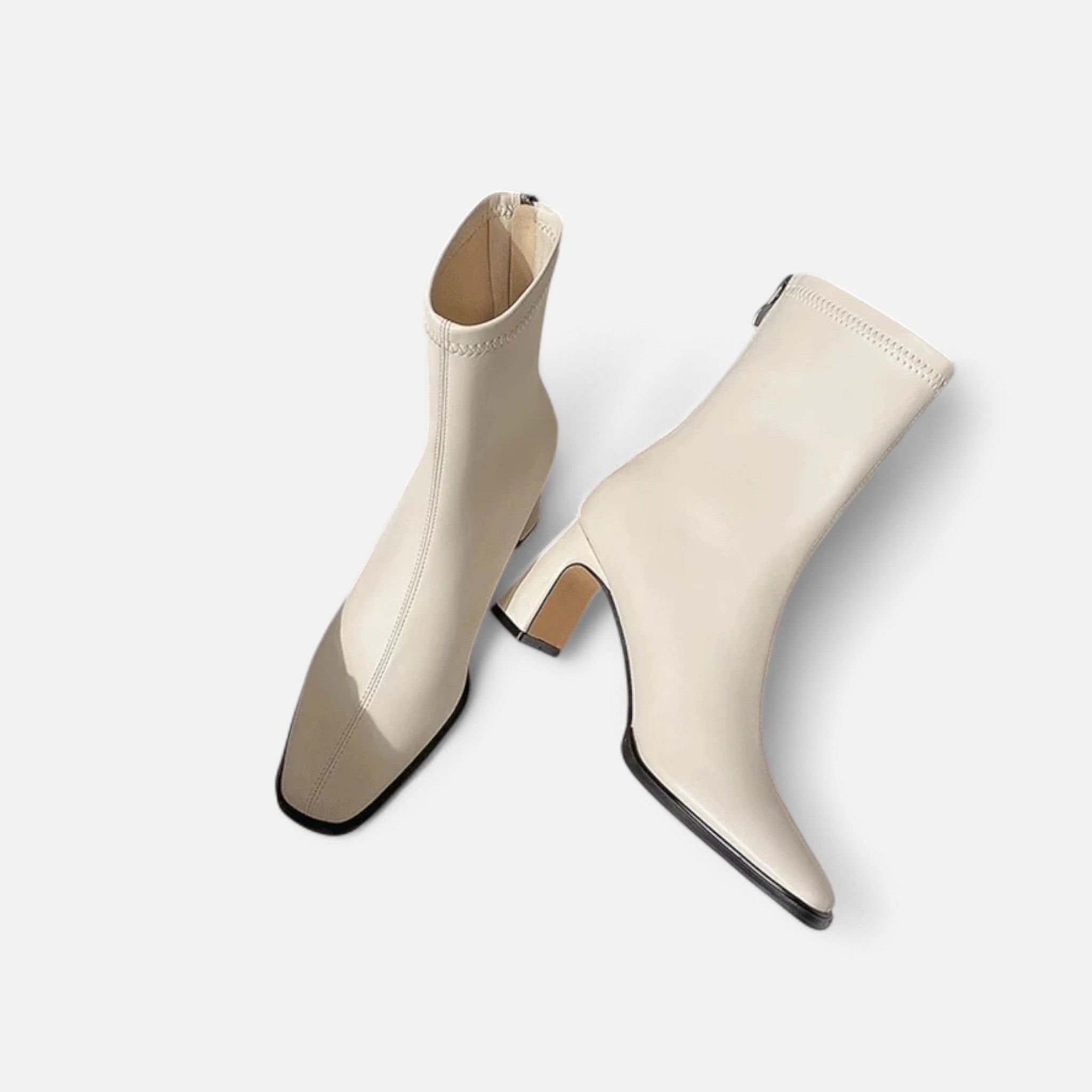 Women’s Retro Thick Outdoor Square-Toe Ankle Heel Boots