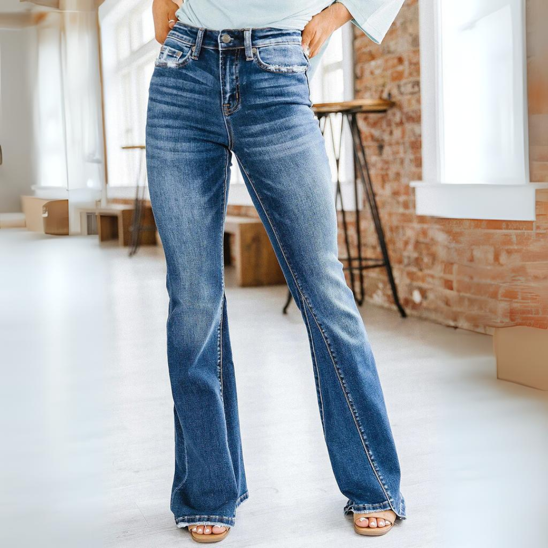 Stretch Fit Flare Jeans for Women