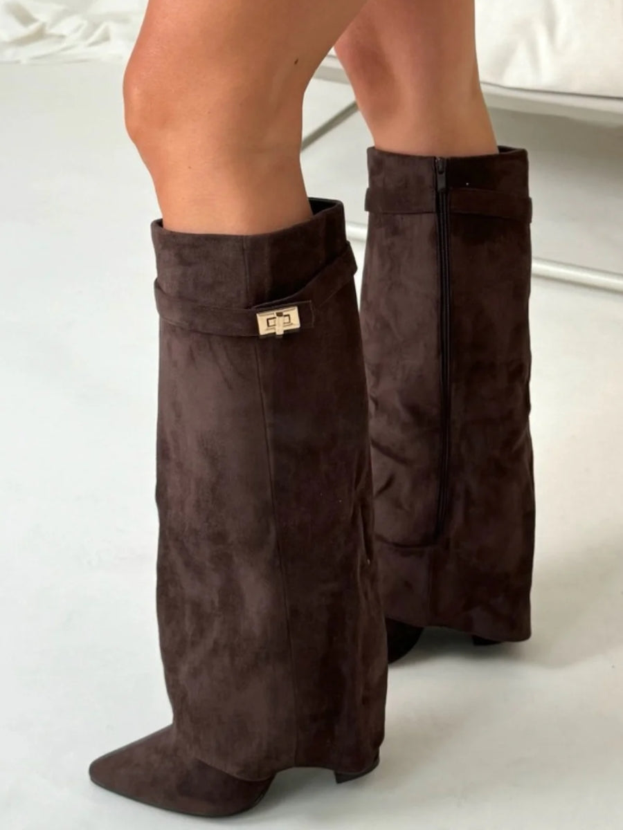 Women’s Outdoor Winter Buckle Thigh-High Boots