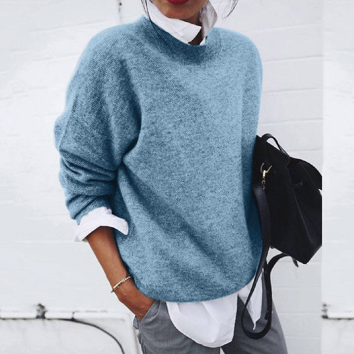 Women's Classic Ultra Soft Warm Sweater with Round Neckline
