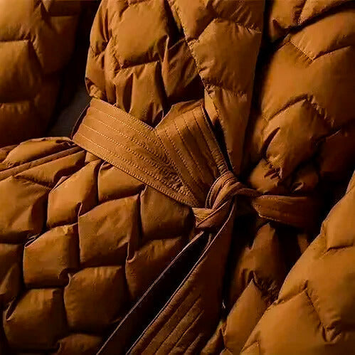 Leanna | Quilted Belted Down Coat
