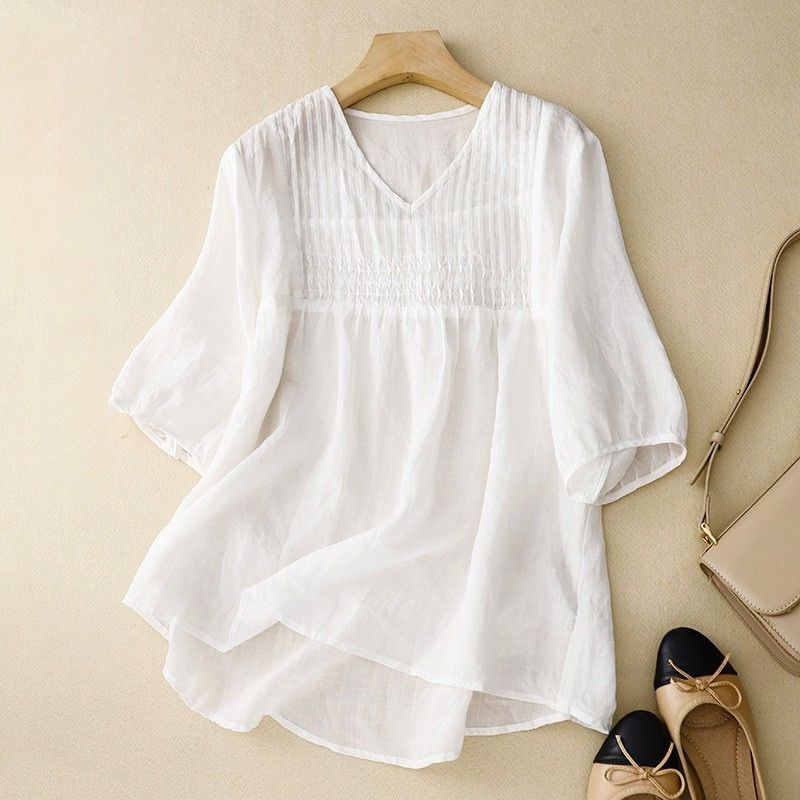 Vivencia | Women’s Cotton-Linen Summer Blouse