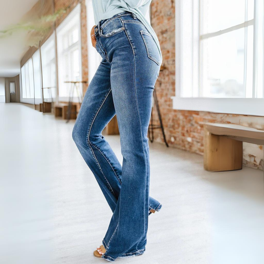 Stretch Fit Flare Jeans for Women