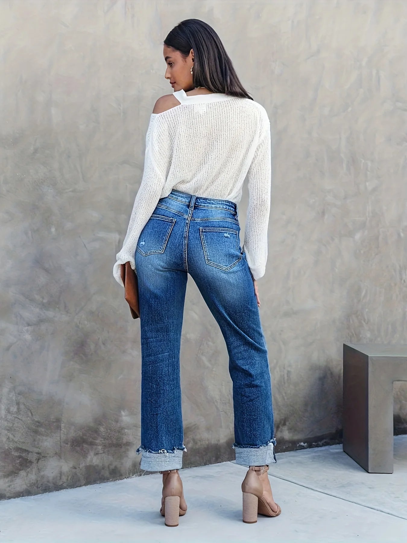 Fashion‑Forward Jeans with Unique Waistband