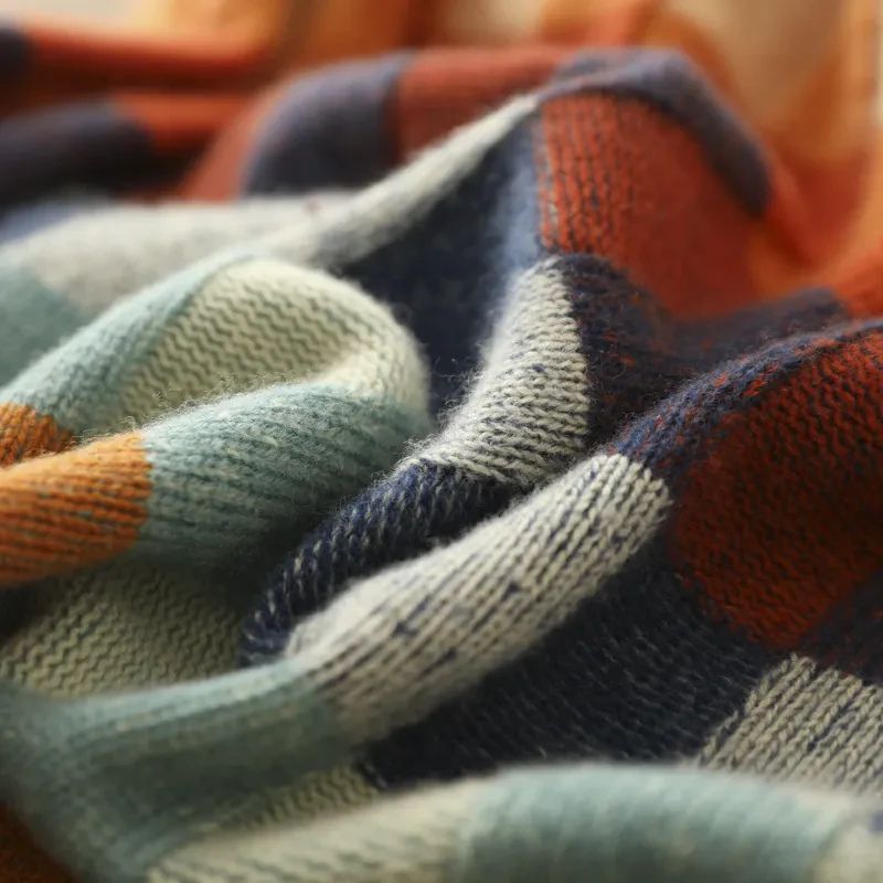 Calveria | Women’s Merino Wool Checkered Sweater