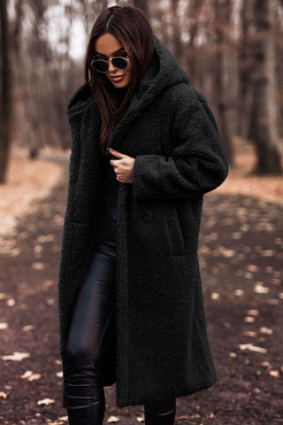 Women’s Long Hooded Winter Coat Elegant Cold-Weather Style