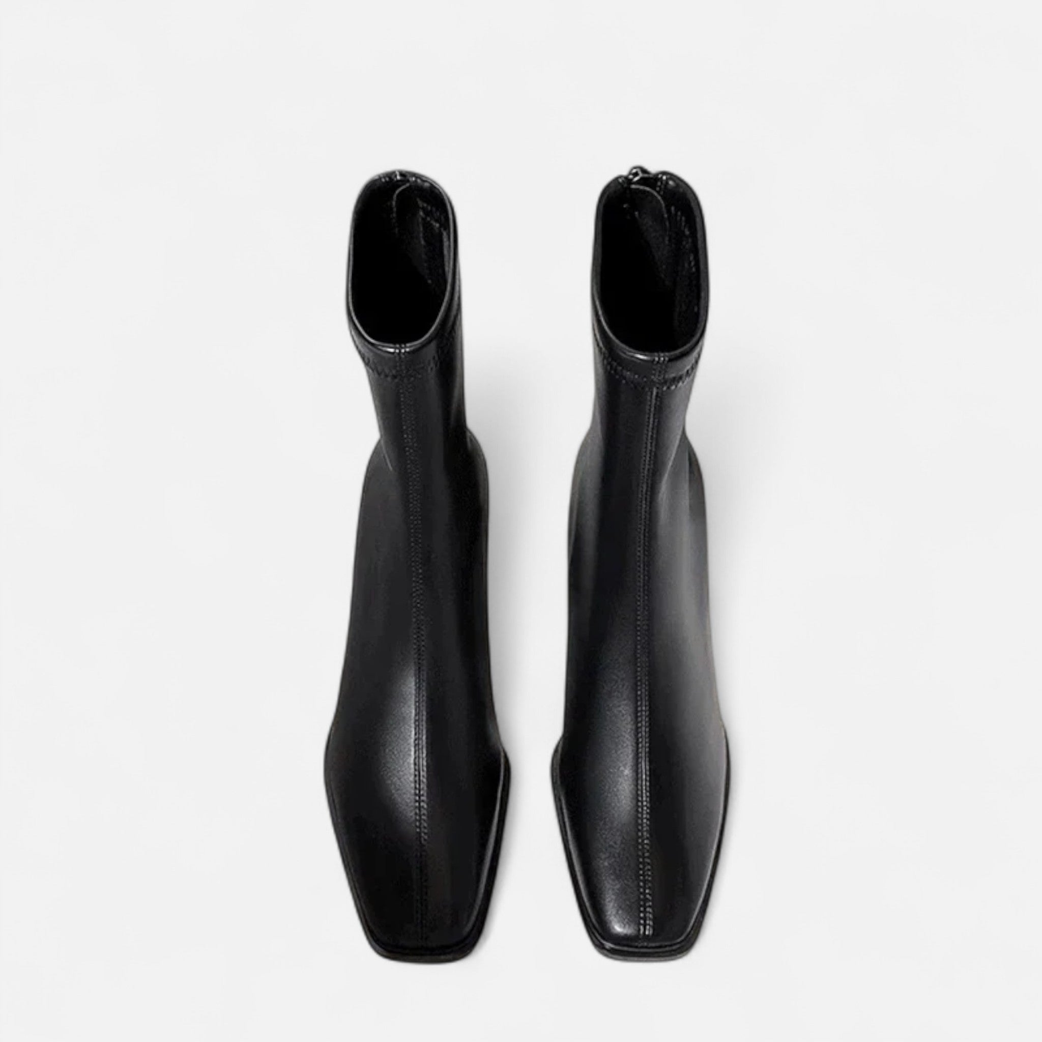 Women’s Retro Thick Outdoor Square-Toe Ankle Heel Boots