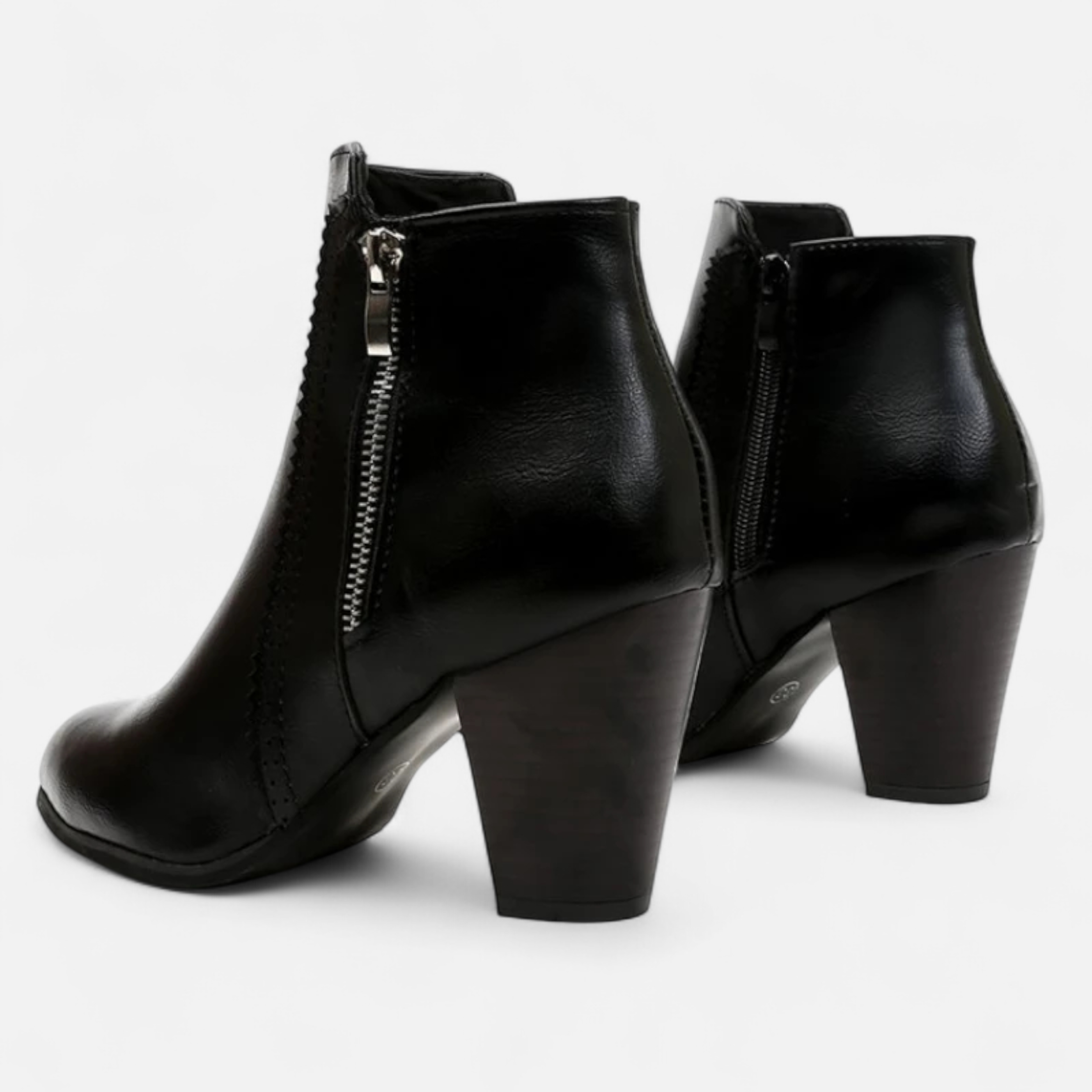 Retro Elegance Fashion Zip-Heel Boots for Women