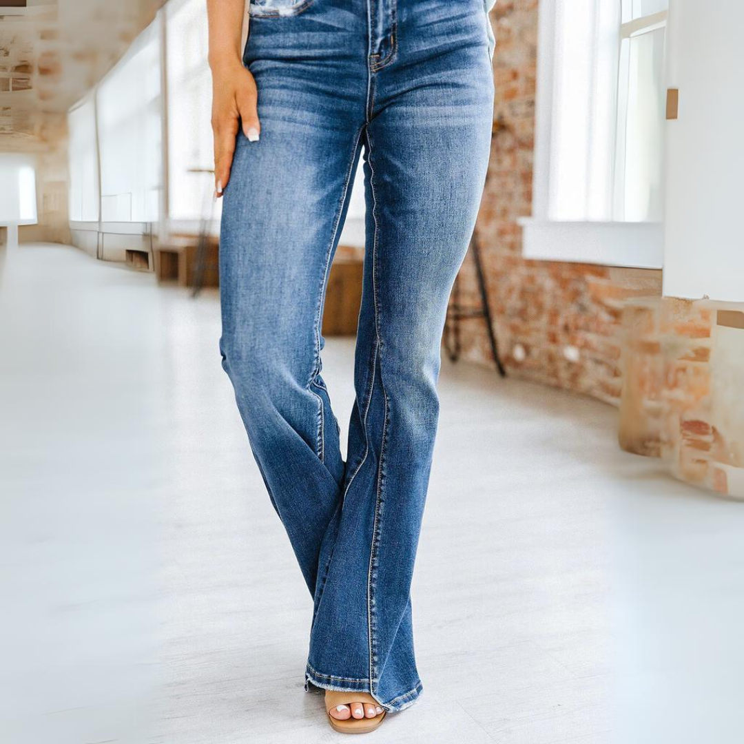 Stretch Fit Flare Jeans for Women