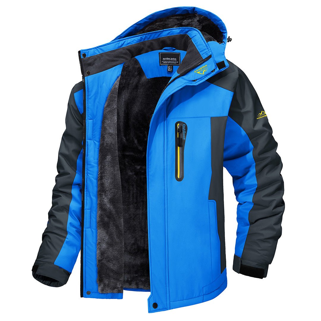 Men Winter Jacket Insulated Zip-Up Outdoor Wear