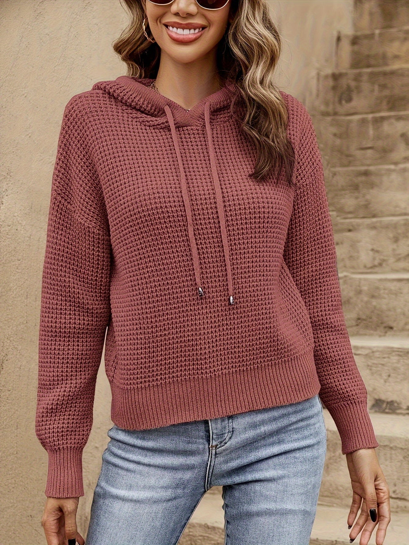 Women's Stylish Hooded Long Sleeves Jumper for Autumn and Winter