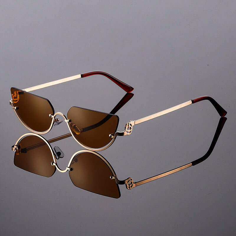 Aurion | Women’s Semi-Rimless Fashion Sunglasses