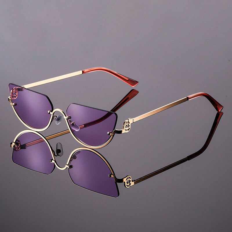 Aurion | Women’s Semi-Rimless Fashion Sunglasses