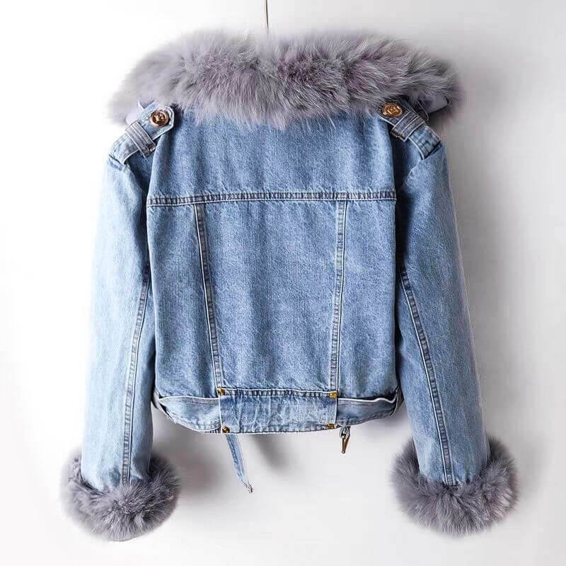 Fioren | Women’s Fur-Lined Organic Denim Jacket