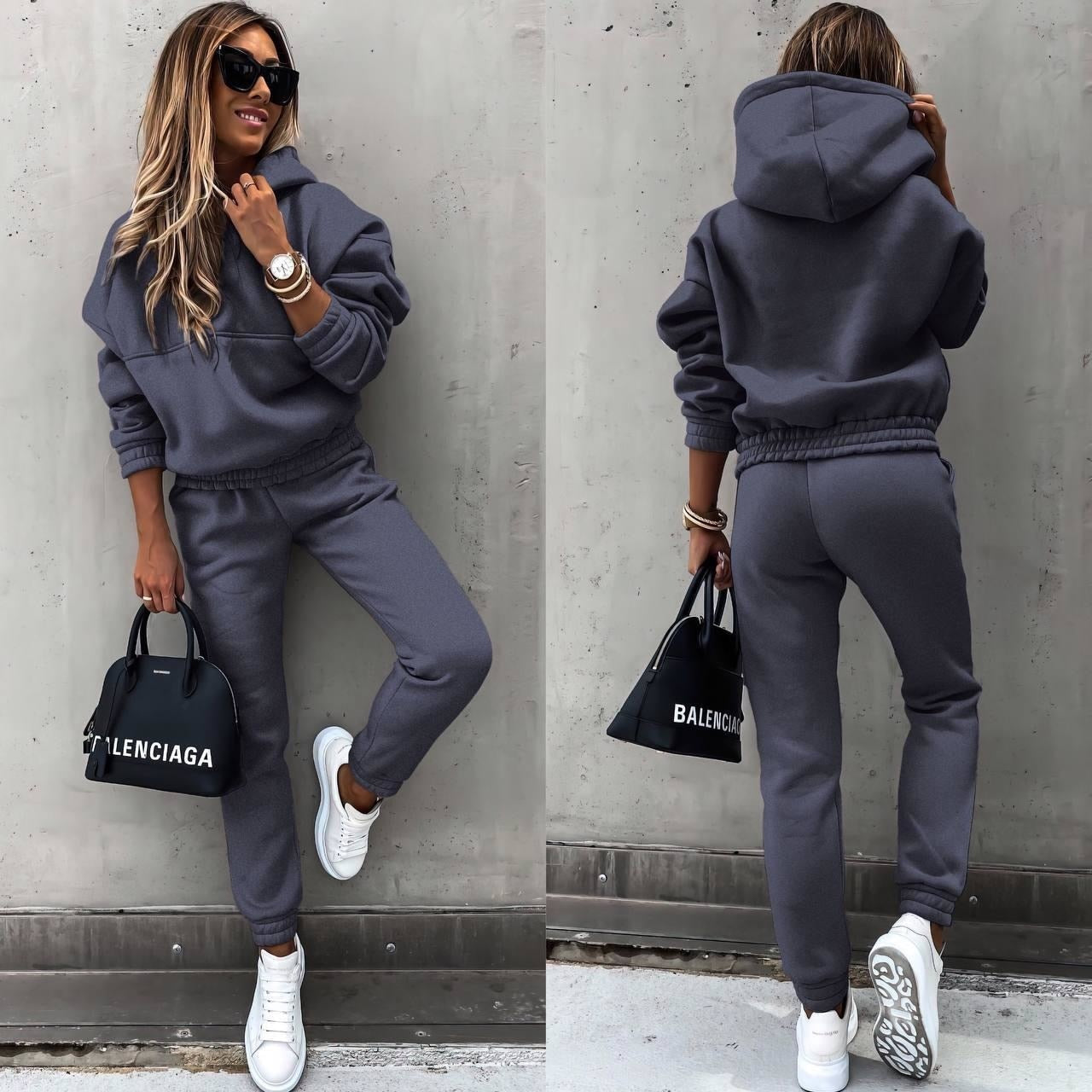 Functional two pieces tracksuit set for women - Casual Hooded and Trouser