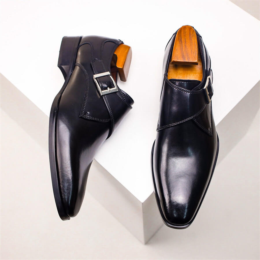 Valente | Men’s Italian Leather Monk Strap Shoes