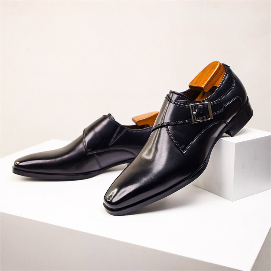 Valente | Men’s Italian Leather Monk Strap Shoes