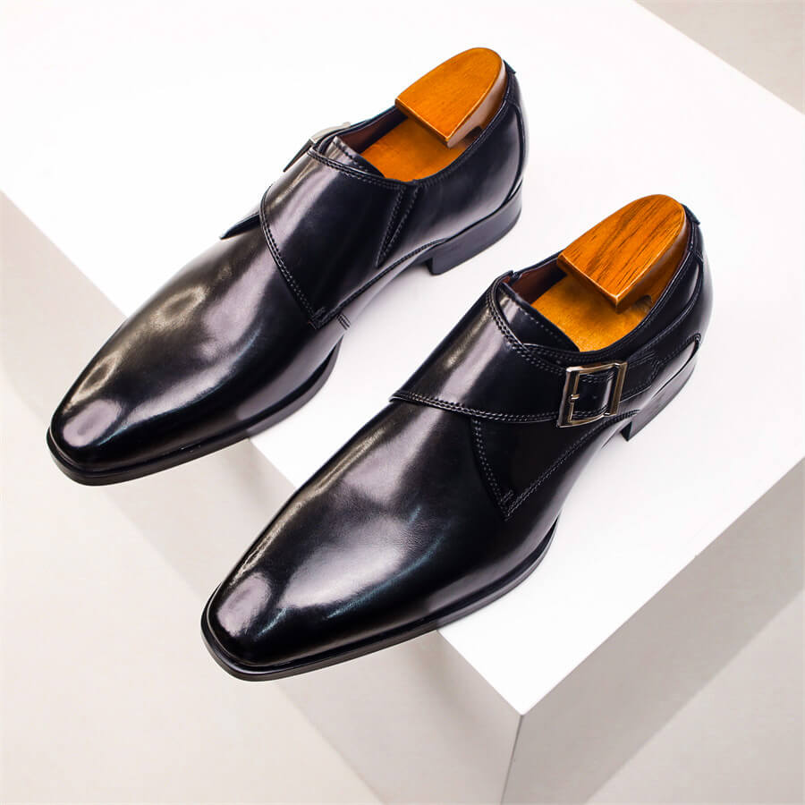 Valente | Men’s Italian Leather Monk Strap Shoes
