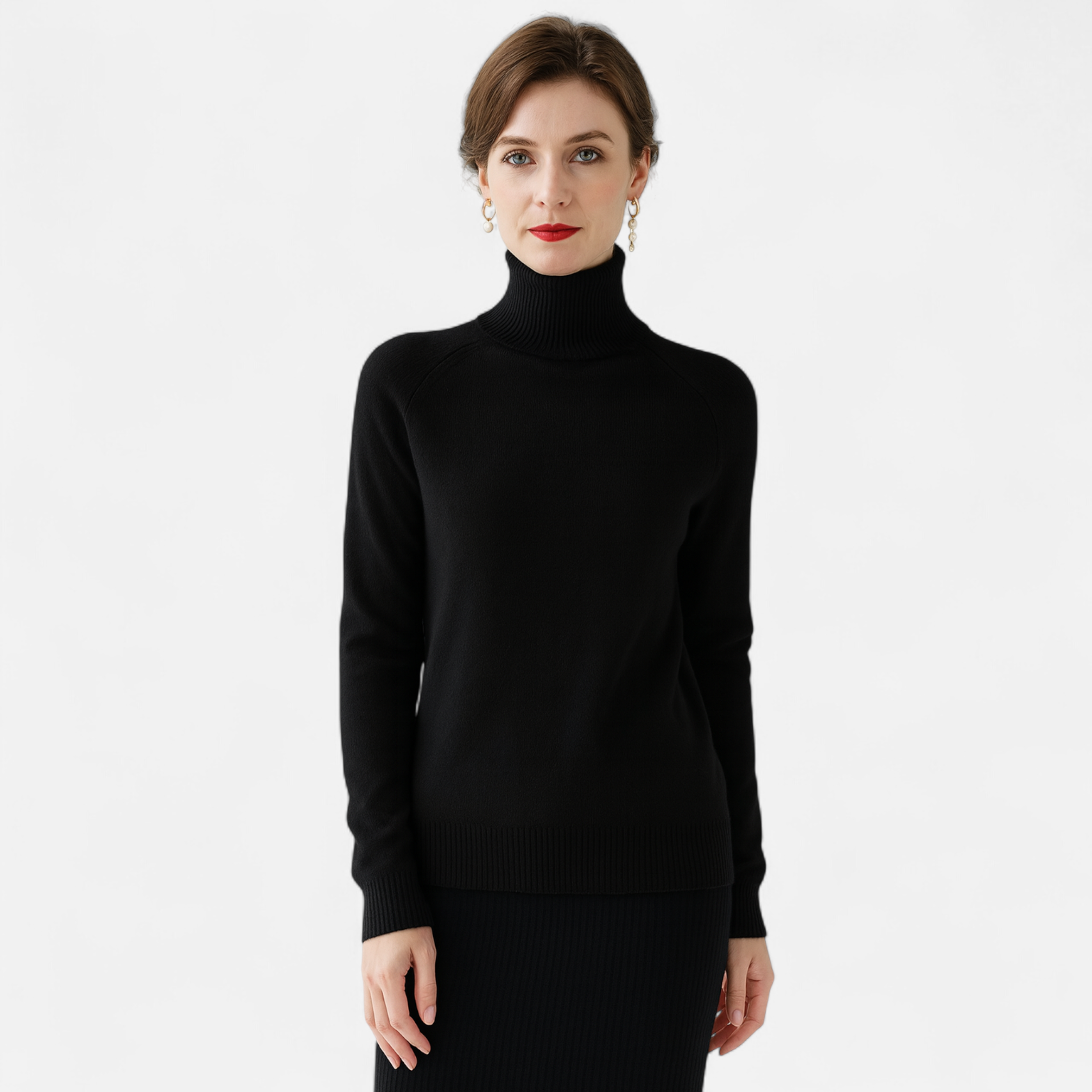 Timeless Merino Warm Mock-Neck Sweater for Women