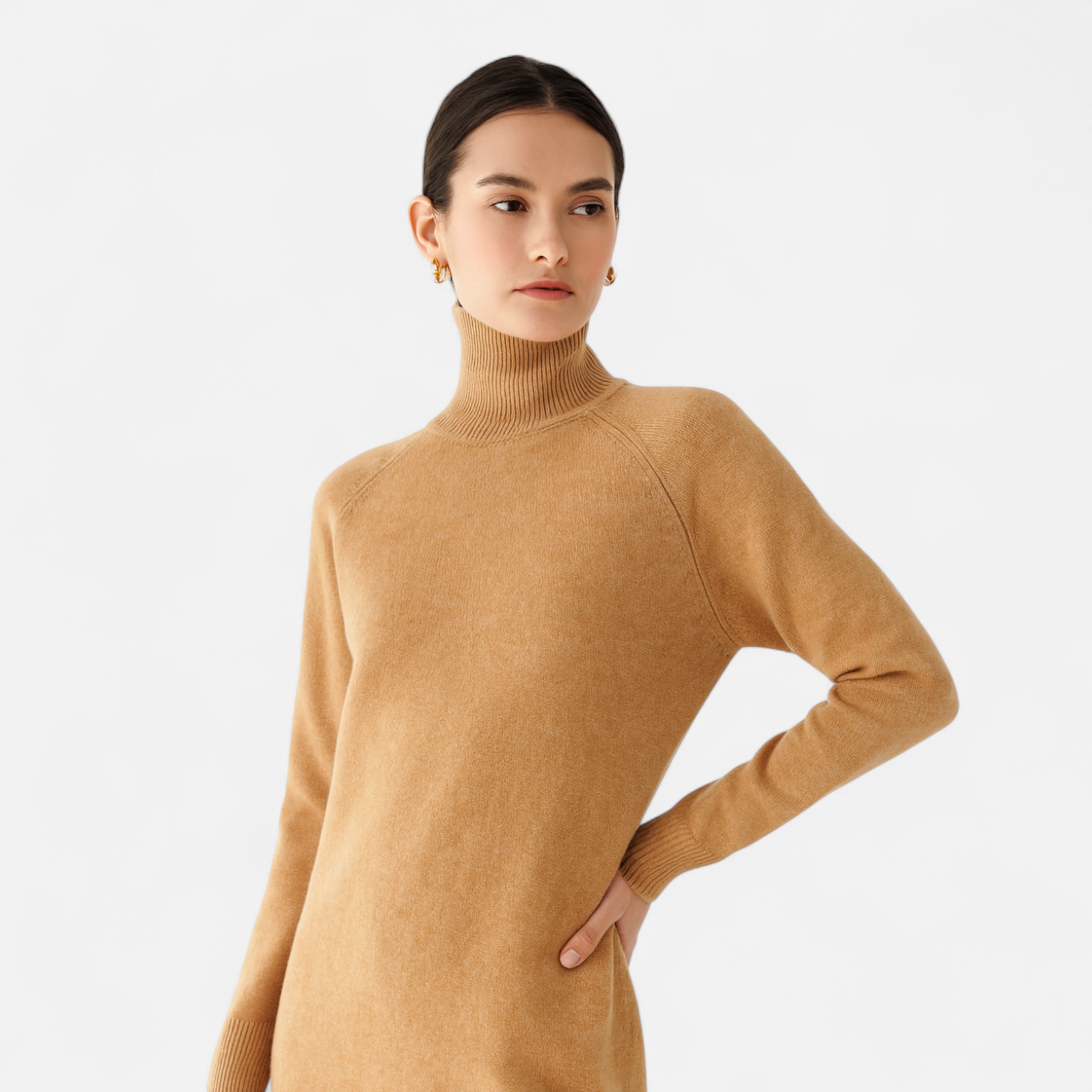 Timeless Merino Warm Mock-Neck Sweater for Women