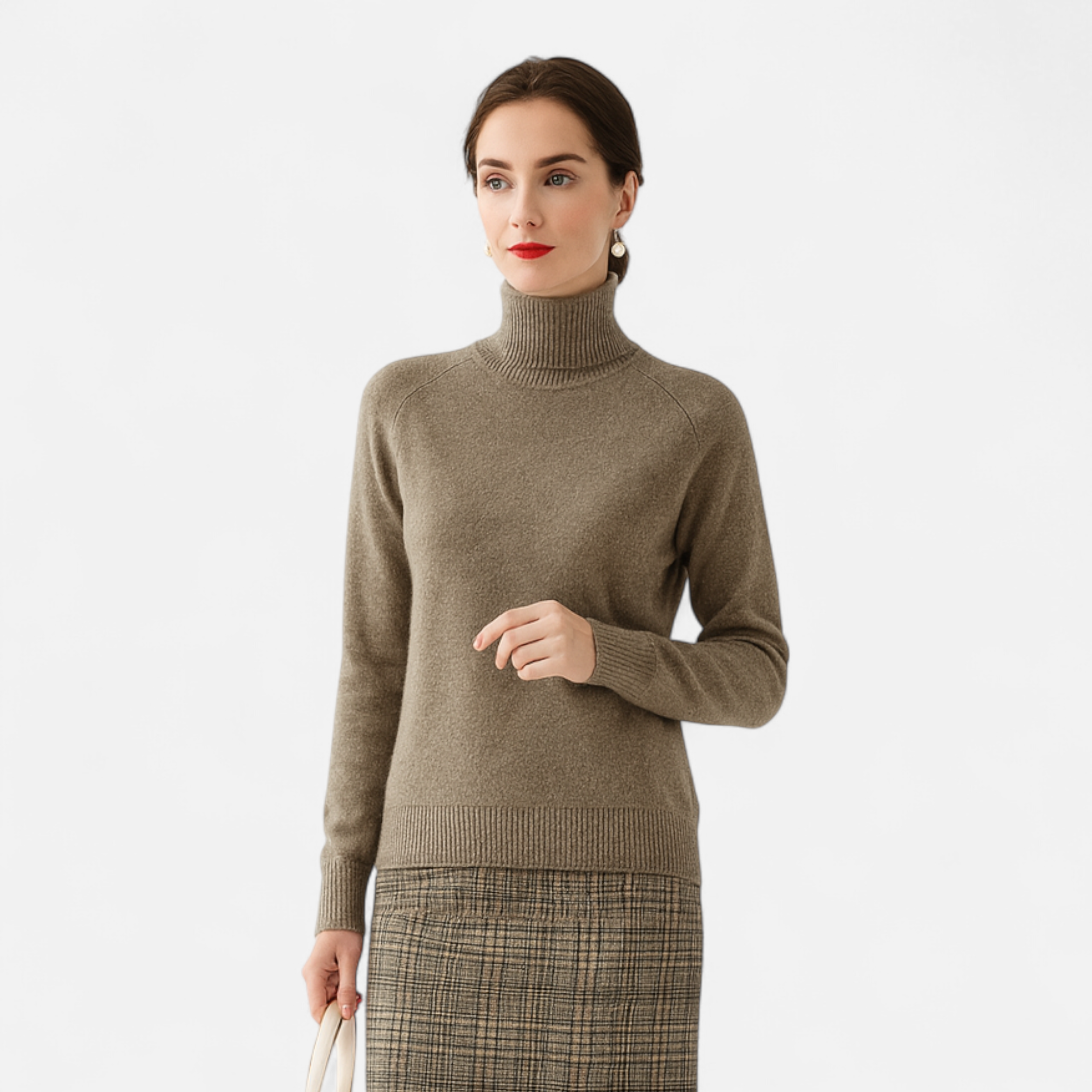 Timeless Merino Warm Mock-Neck Sweater for Women