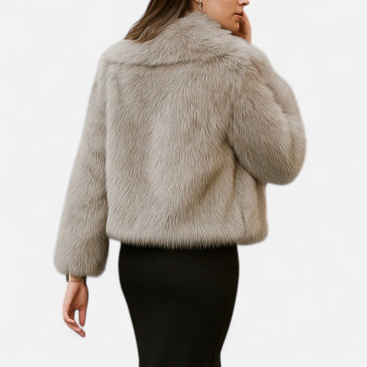 Women’s Cozy Fluffy Warm Plush Faux Fur Winter Coat