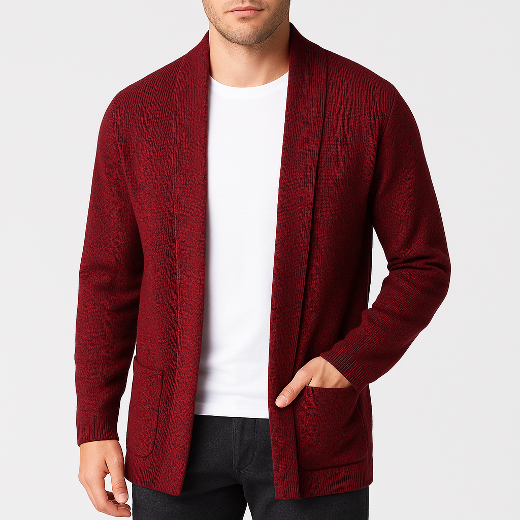 Open-Front Knit Cardigan