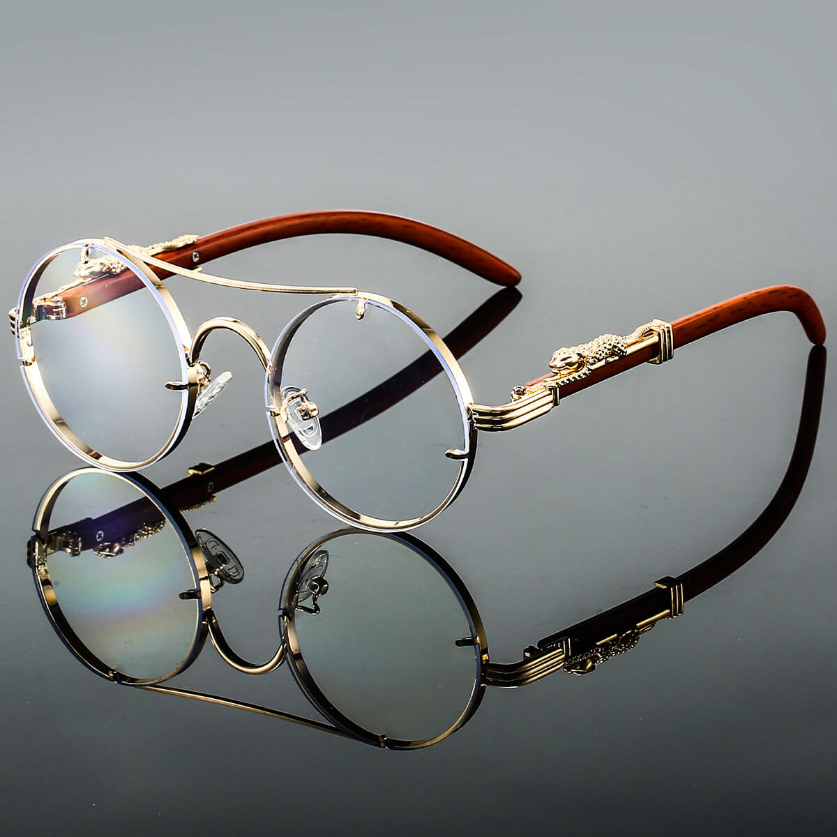 Panthera | Women’s Retro Round Sunglasses