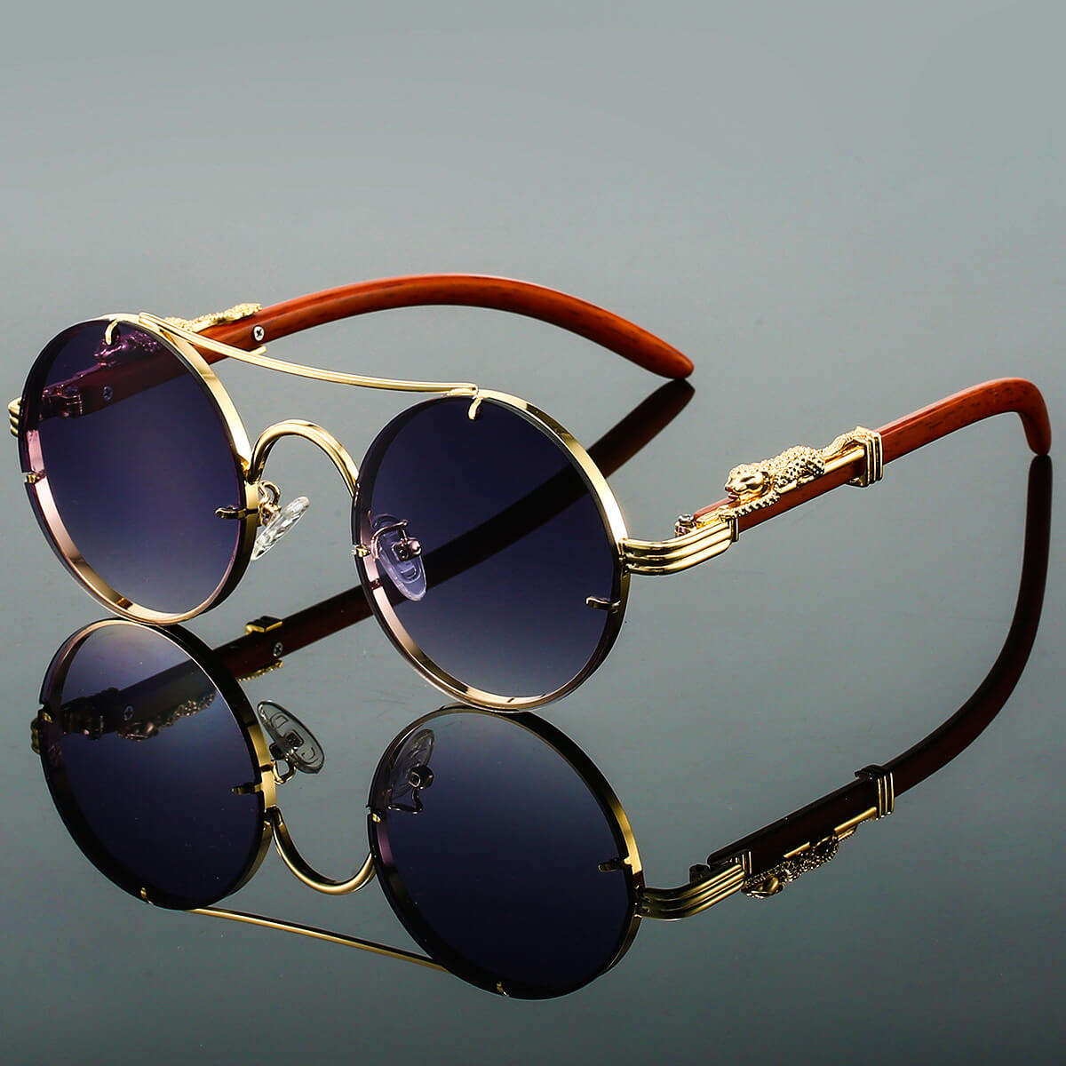 Panthera | Women’s Retro Round Sunglasses