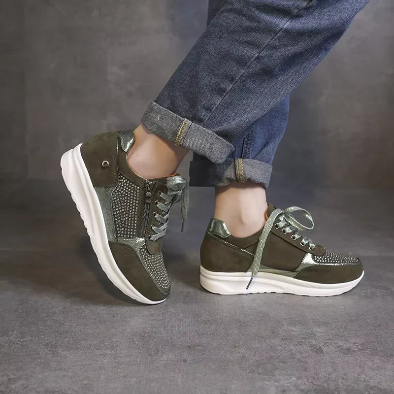 Stylish Lace-up Relief Support Athletic Shoes for Women