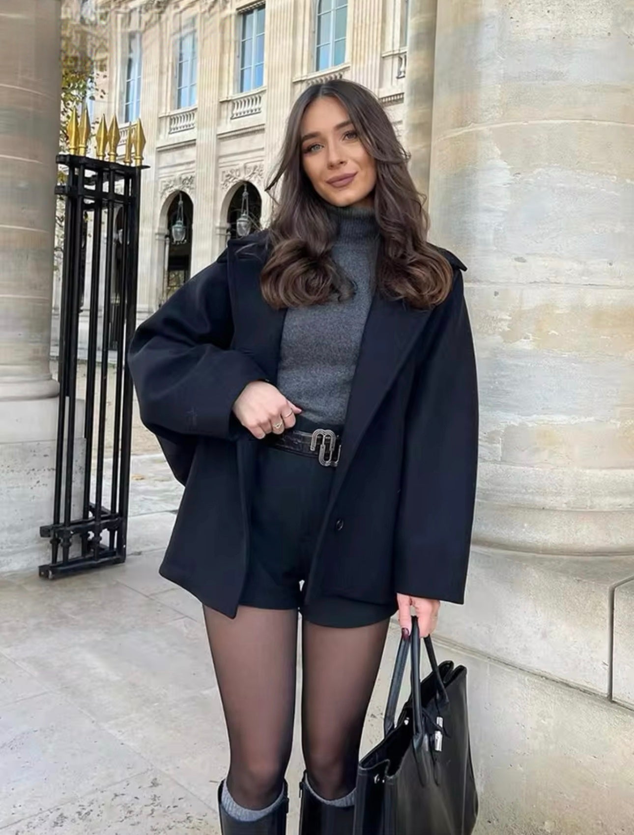 Women's Stylish Button Formal Warm Oversized Coat for Winter