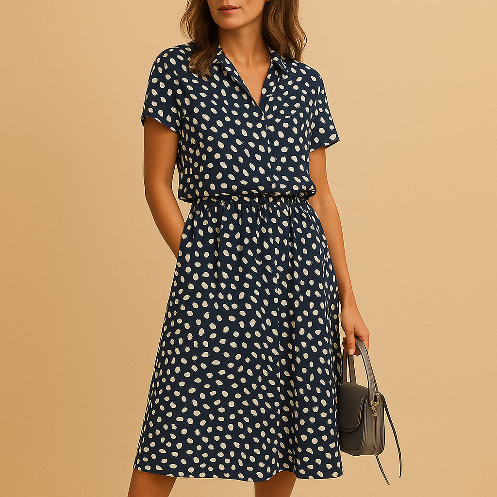 Women’s Relaxed Fit Bohemian Polka Summer Dress