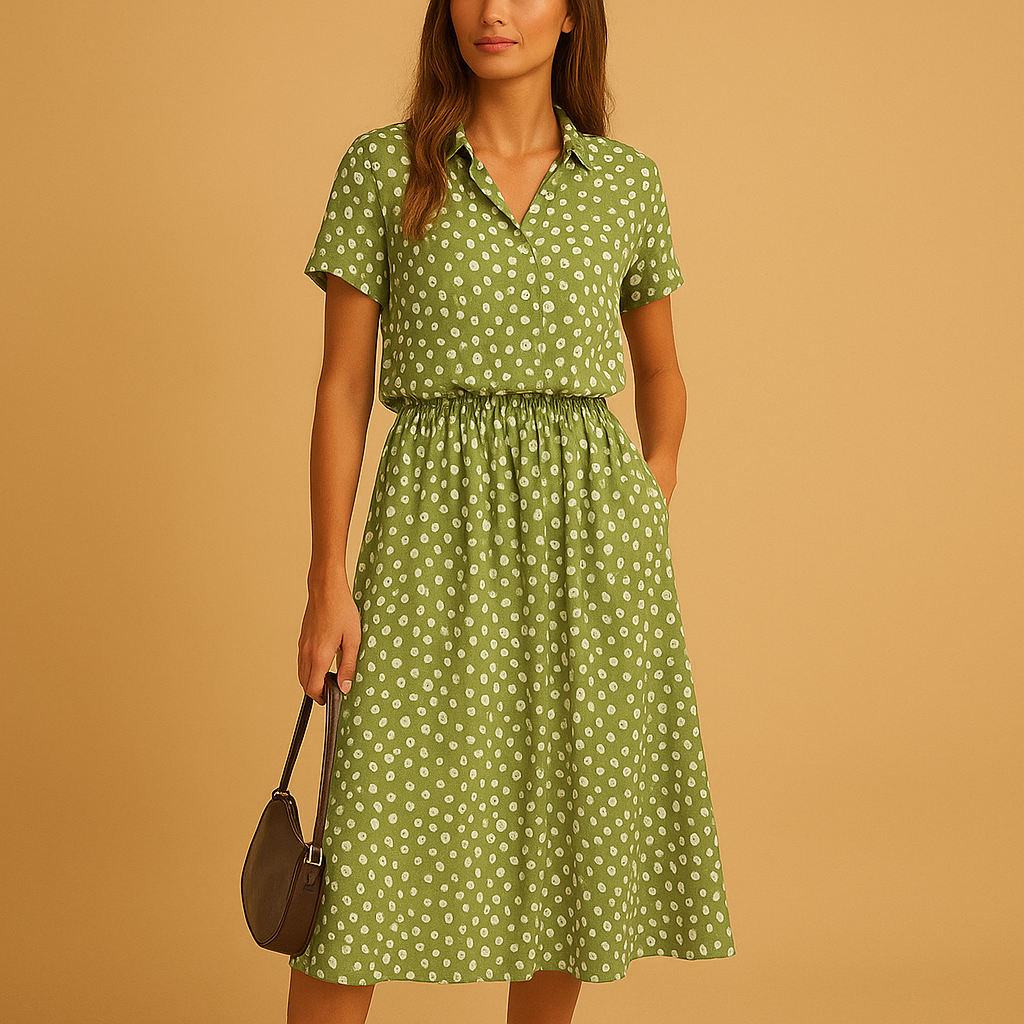 Women’s Relaxed Fit Bohemian Polka Summer Dress