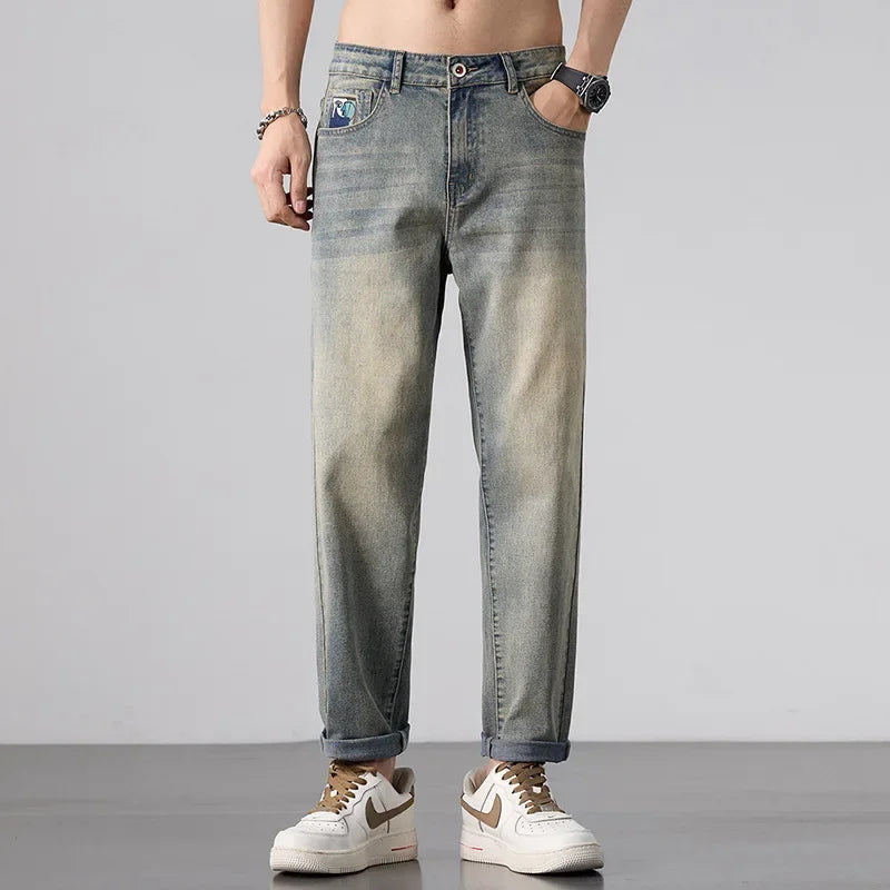 Versatile Wide Fit Leisure Baggy Jeans for Men