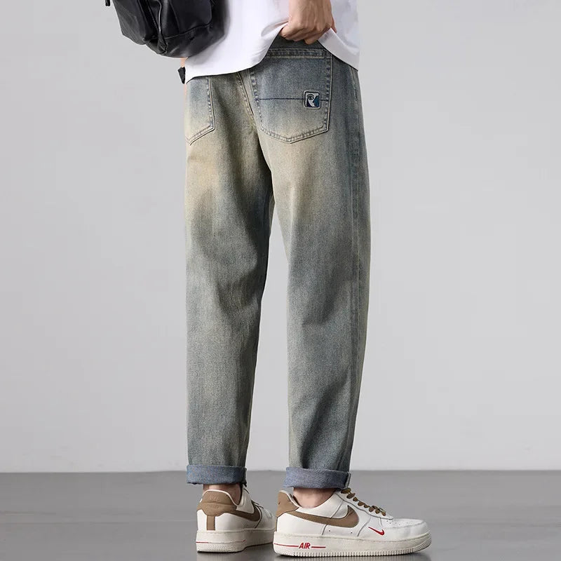 Versatile Wide Fit Leisure Baggy Jeans for Men