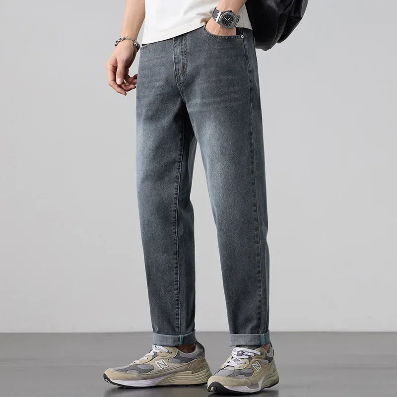 Versatile Wide Fit Leisure Baggy Jeans for Men