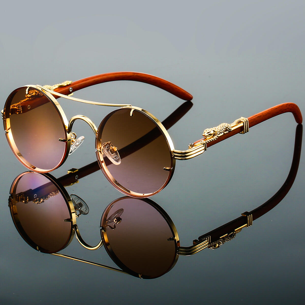 Panthera | Women’s Retro Round Sunglasses