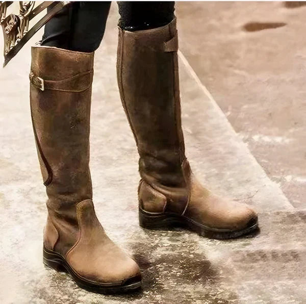 Women's Practical Equestrian Elegance Outdoor High Riding Boots