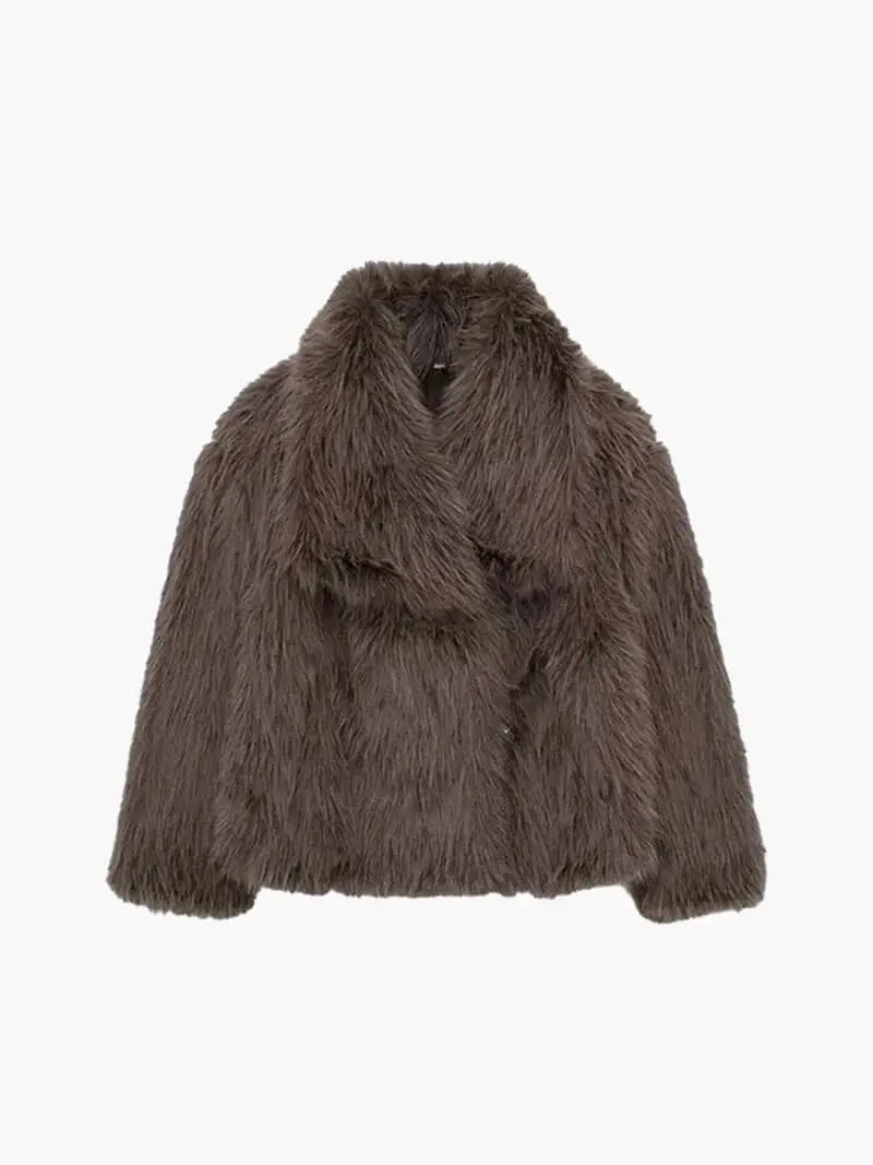 Beanne | Women’s Faux Fur Lapel Coat