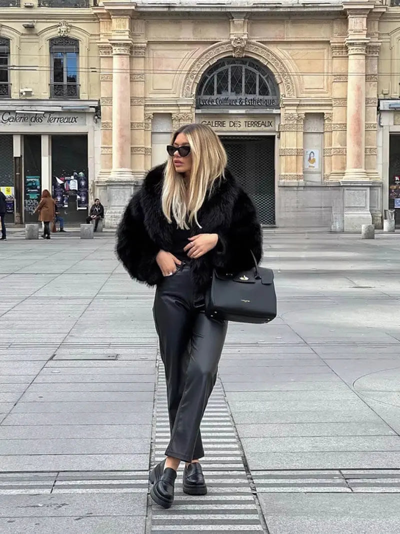 Beanne | Women’s Faux Fur Lapel Coat