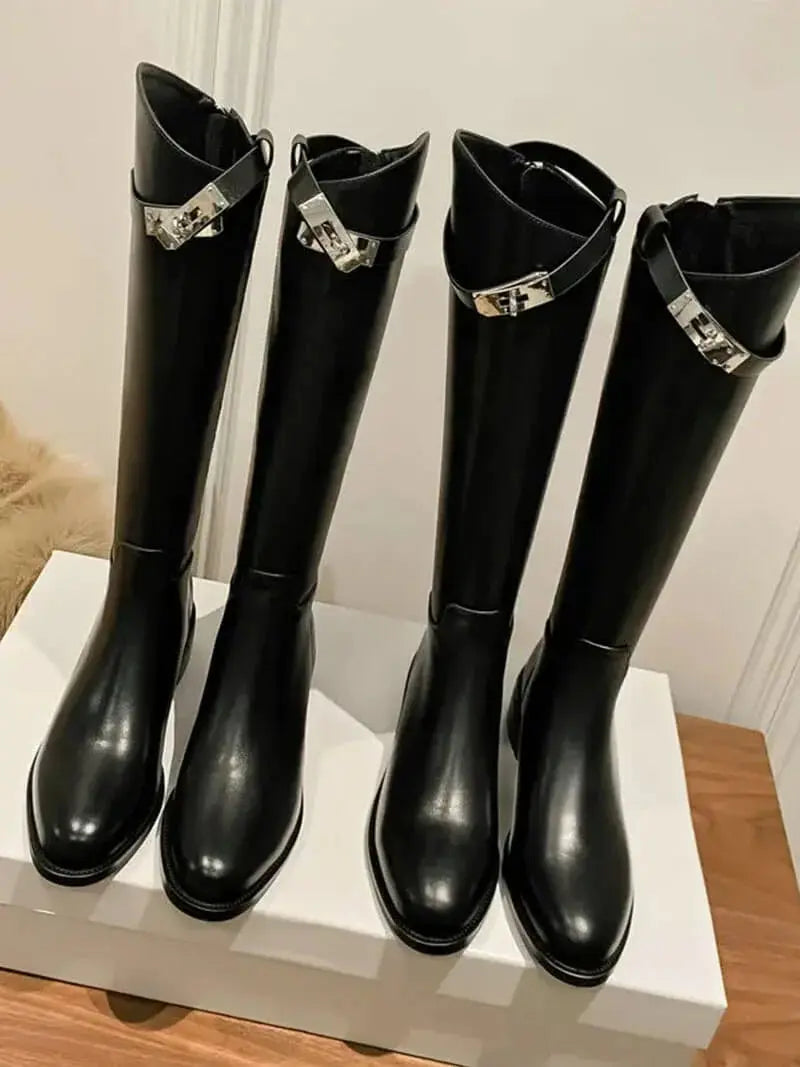 Veyla | Women’s Knee-High Buckle Boots