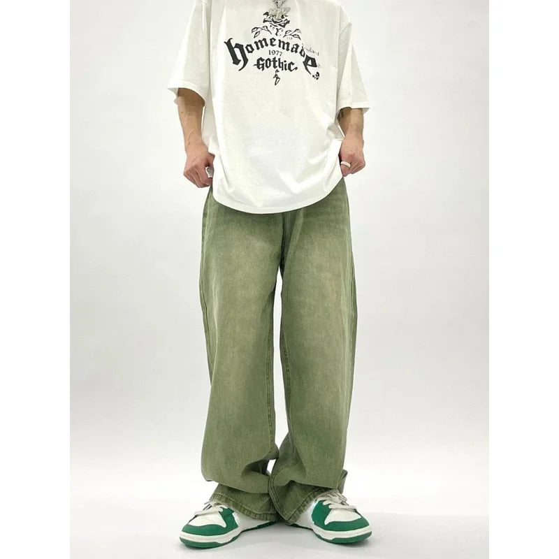 Men's Casual Leisure Baggy Jeans with Pockets