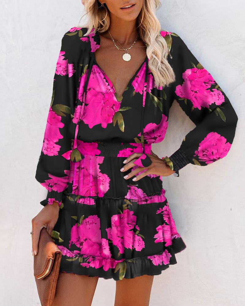 Women's Fashion Vibrant Floral Mini Dress for All Occasion