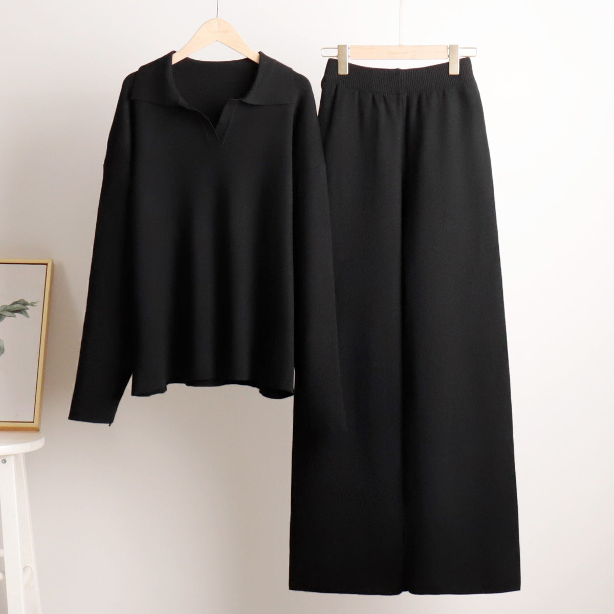 Women's Fashion Modern Elegance Knitted Two-pieces Tracksuit