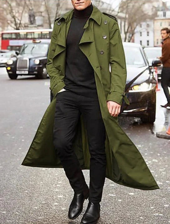 Men's Practical Waterproof Long Weather Protection Trench Coat