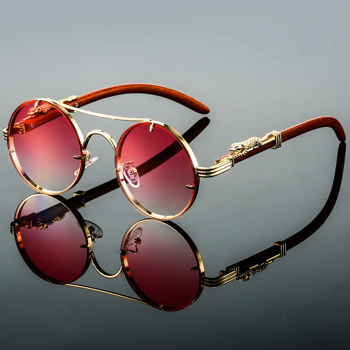 Panthera | Women’s Retro Round Sunglasses