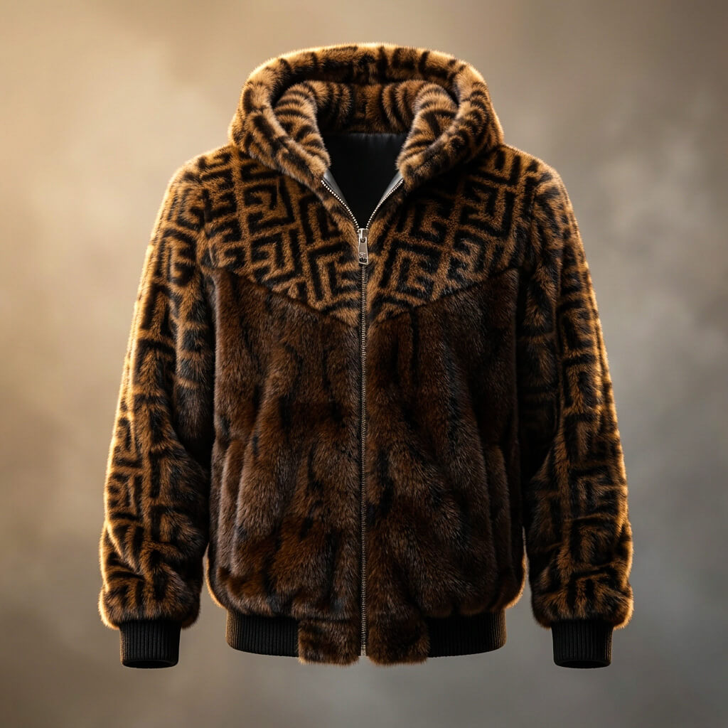 Pleysa | Men’s Plush Fur Hooded Jacket