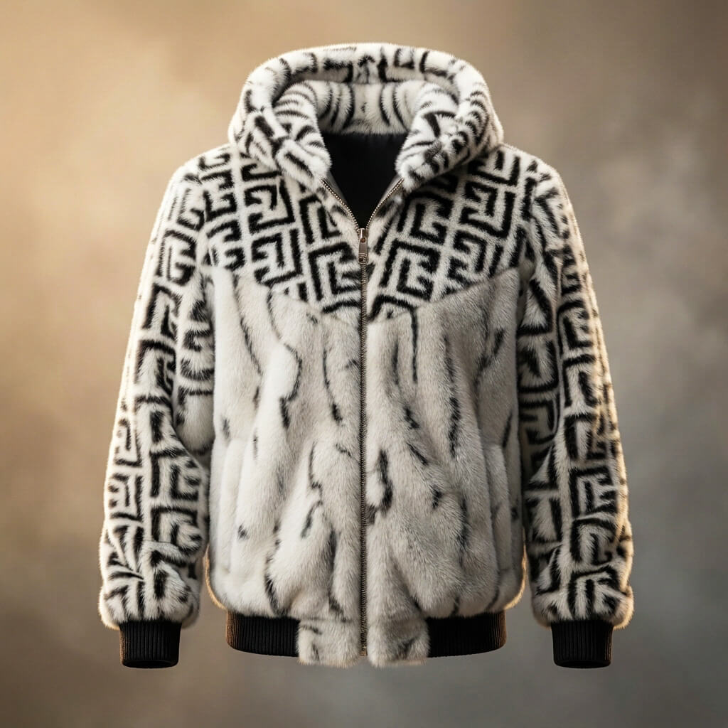 Pleysa | Men’s Plush Fur Hooded Jacket