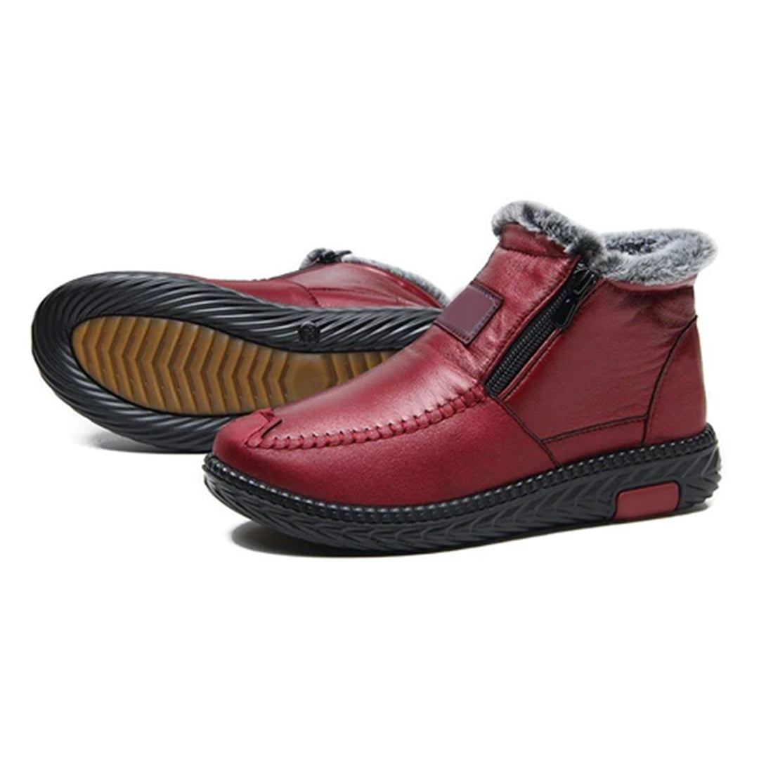 Women's Trendy Thermal Insulation Fur Lining Outdoor Boots with Non-Slip Sole
