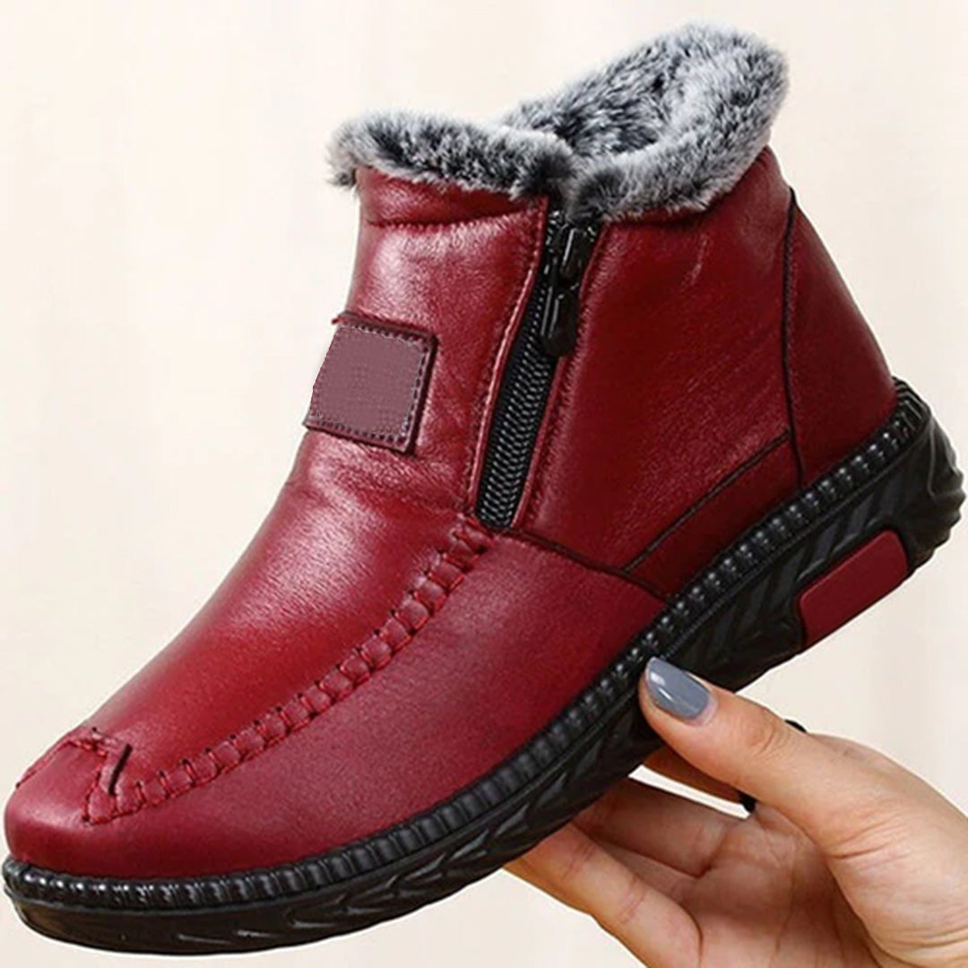 Women's Trendy Thermal Insulation Fur Lining Outdoor Boots with Non-Slip Sole